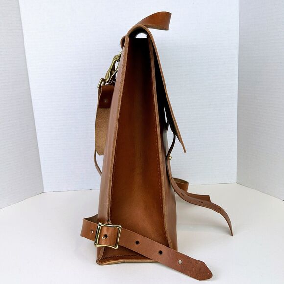 Mifland Standard Rucksack USA Made Full Leather Backpack Tan Oil Copper Bag - Picture 2 of 13